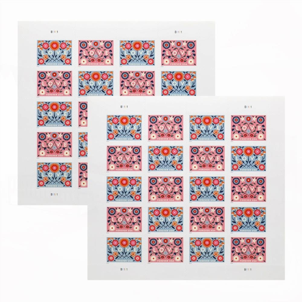 100Pcs U.S. 2022 Love Forever Stamps Wedding