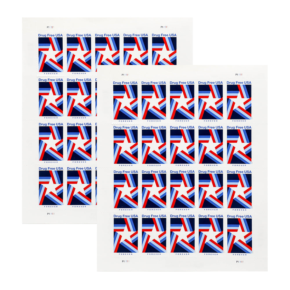 100Pcs 2020 US Drug Free Forever Stamps