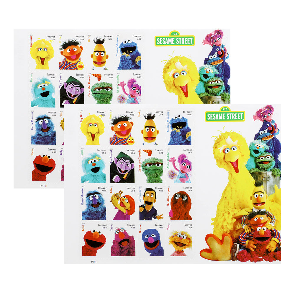80Pcs 2019 First-Class Forever Stamp - Sesame Street: Cookie Monster