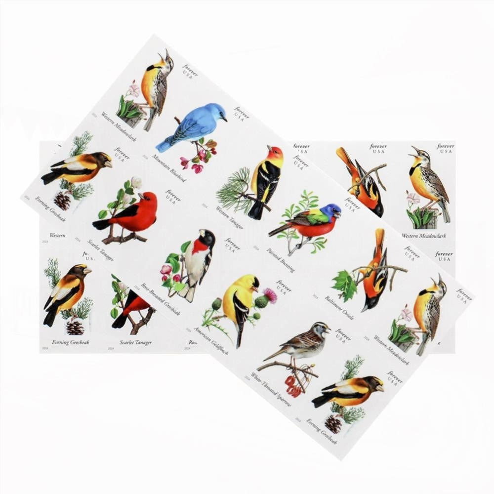 100Pcs 2014 US Imperforate Songbirds Forever First Class Postage Stamps