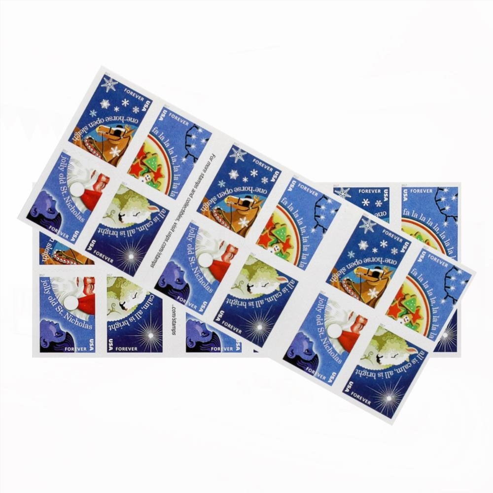 100Pcs 2017 US Forever Stamps Christmas Carols Booklet