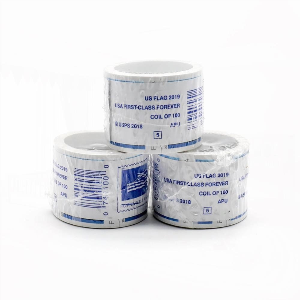100Pcs 2019 U.S. Flag Forever Stamps Coil