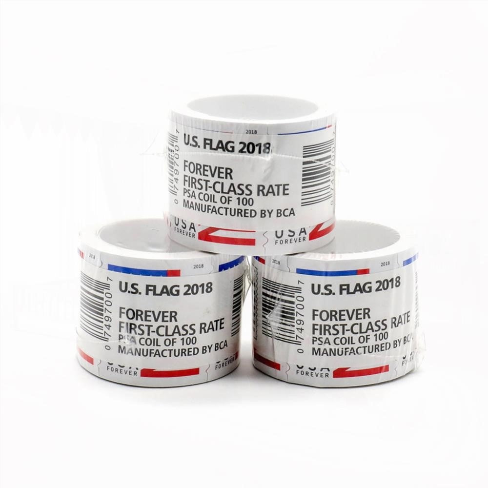 100Pcs 2023 US Flag Forever Stamps Roll