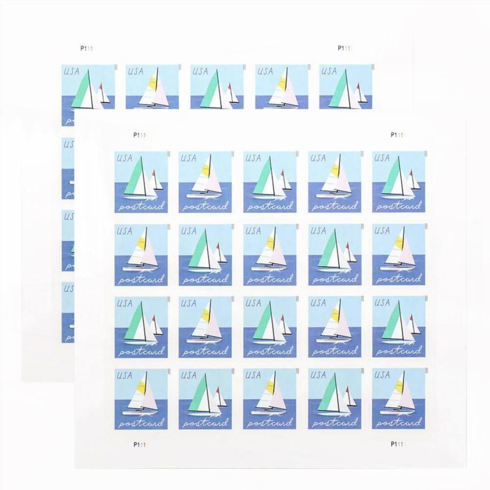 100Pcs 2023 US Sailboats Postcard Forever First-Class Postage Stamps