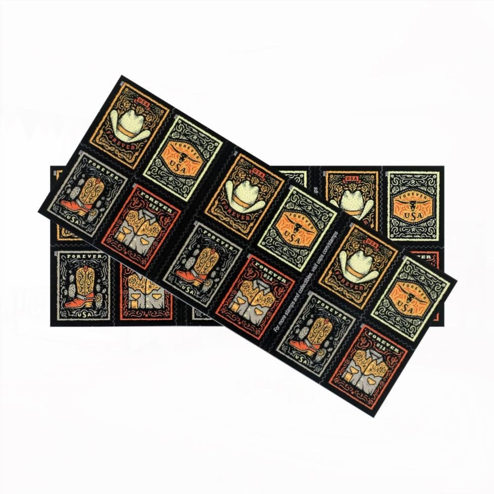 100Pcs 2021 First-Class Forever Stamps - Western Wear