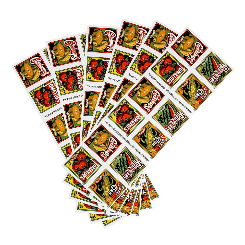 100Pcs 2015 US Summer Harvest Forever Stamps
