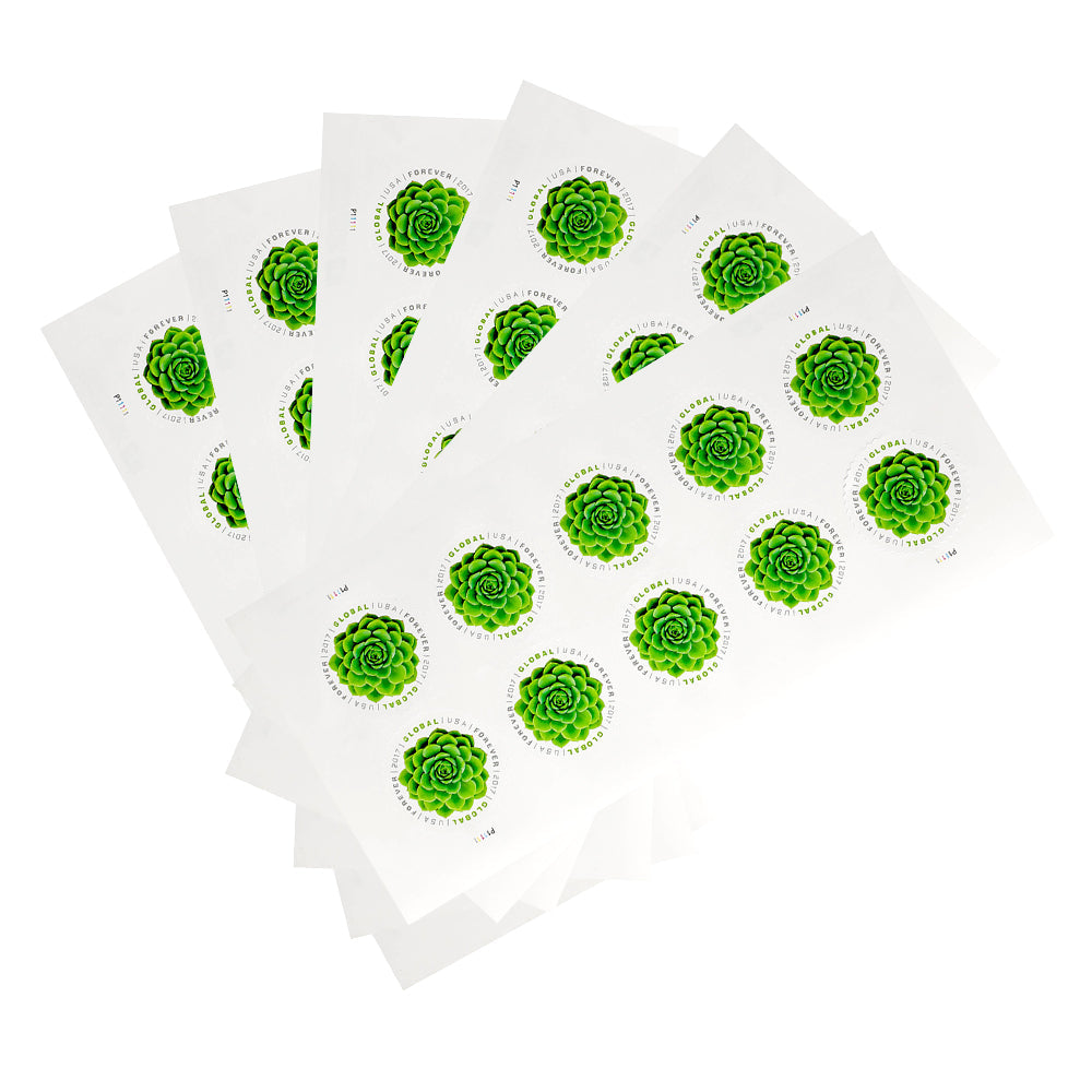 100Pcs 2017 USA Global Succulents Forever Stamps