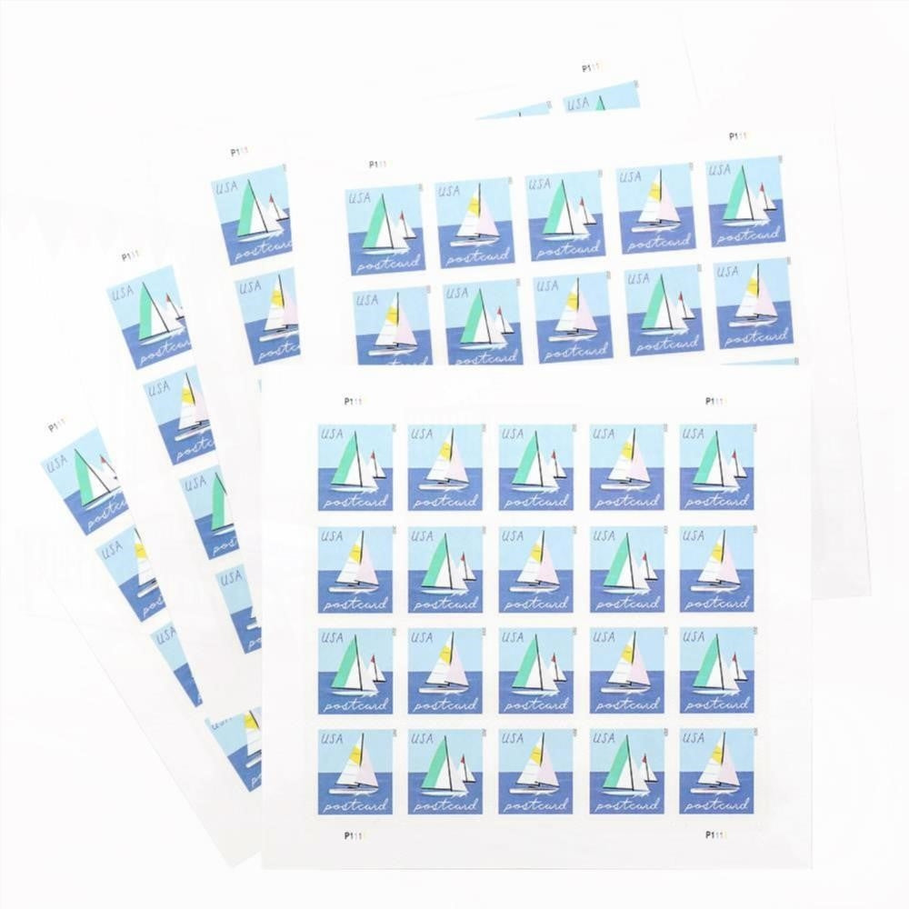 100Pcs 2023 US Sailboats Postcard Forever First-Class Postage Stamps