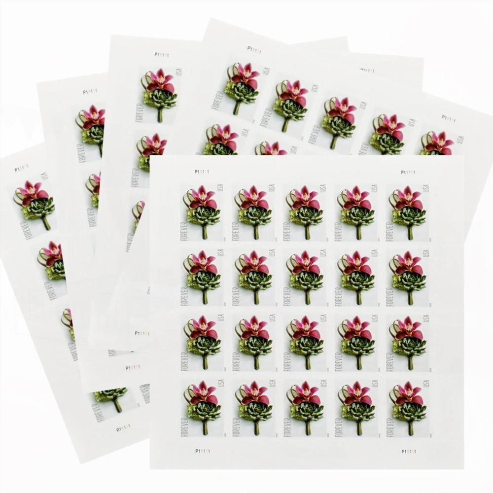 100Pcs 2020 U.S. Contemporary Boutonniere Forever Stamps