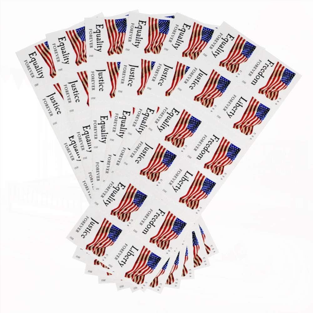 100Pcs 2012 First-Class Forever Stamp - Flag & Equality