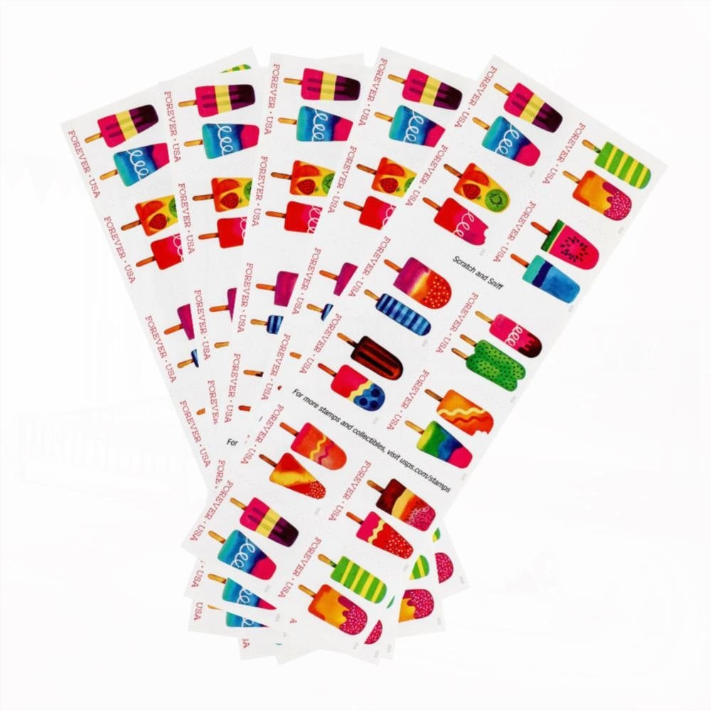 100Pcs U.S. 2018 Frozen Treats Forever Stamps