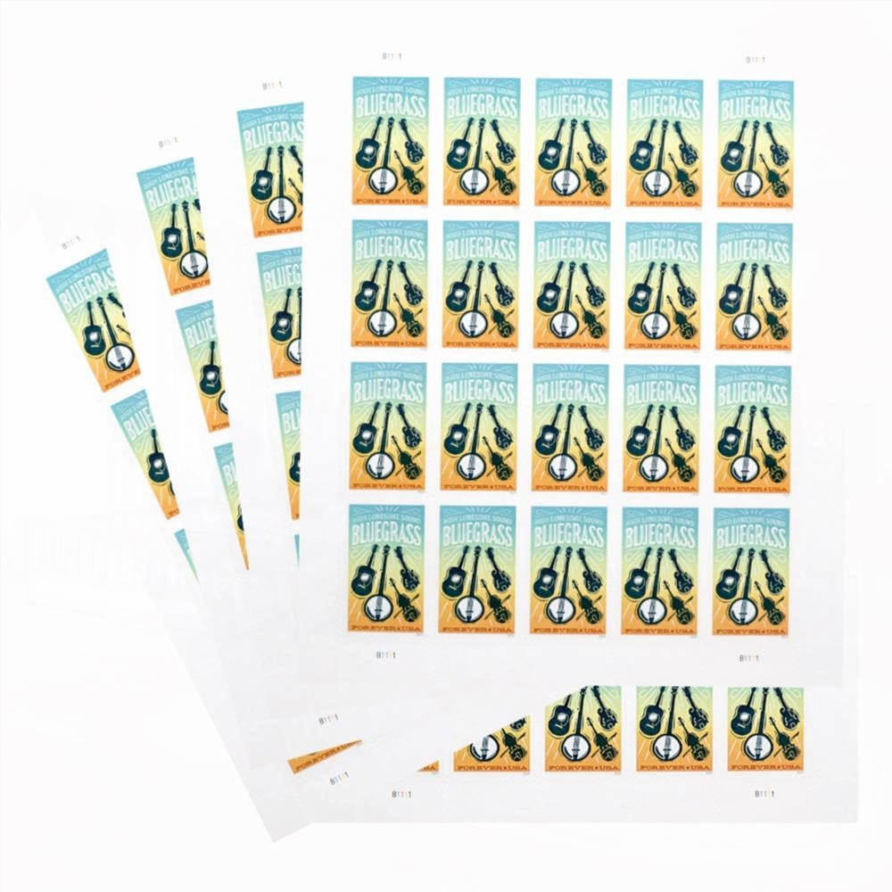 100Pcs 2024 US New Bluegrass First Class Forever Postage Stamp