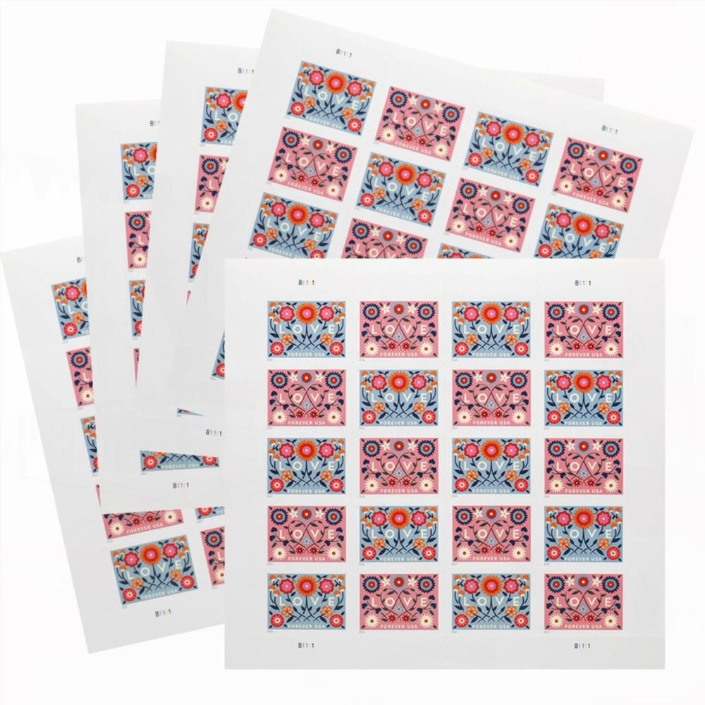 100Pcs U.S. 2022 Love Forever Stamps Wedding