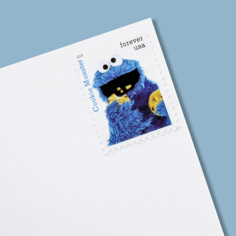 80Pcs 2019 First-Class Forever Stamp - Sesame Street: Cookie Monster