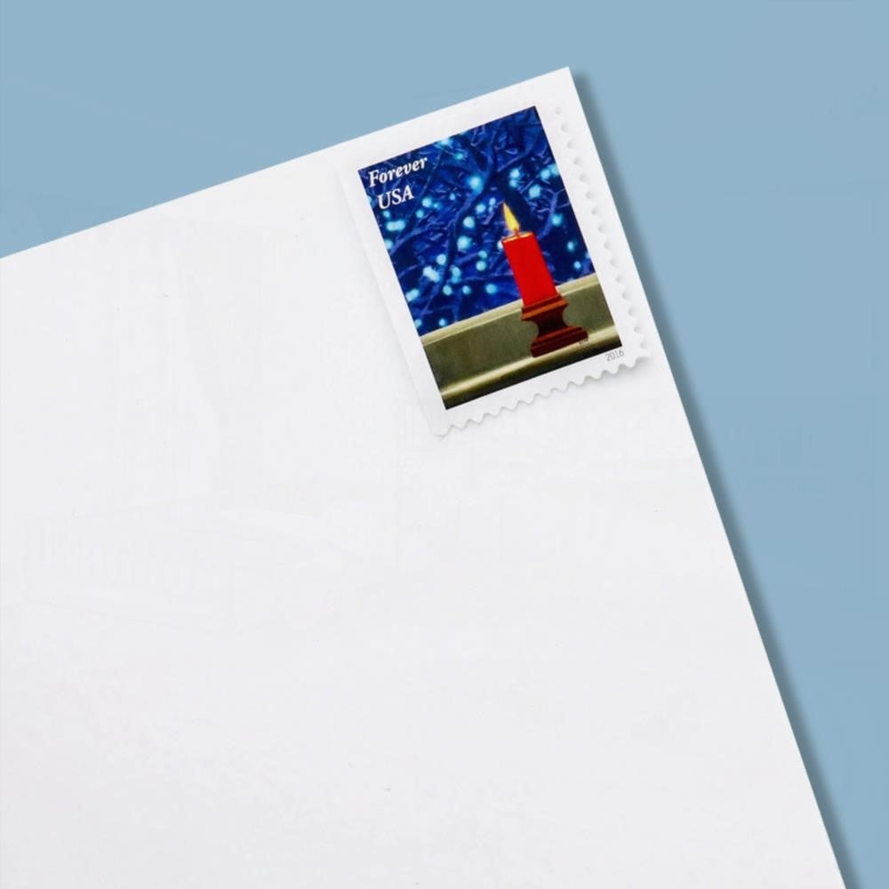 100Pcs 2016 US Christmas Candle Forever Stamps Booklet