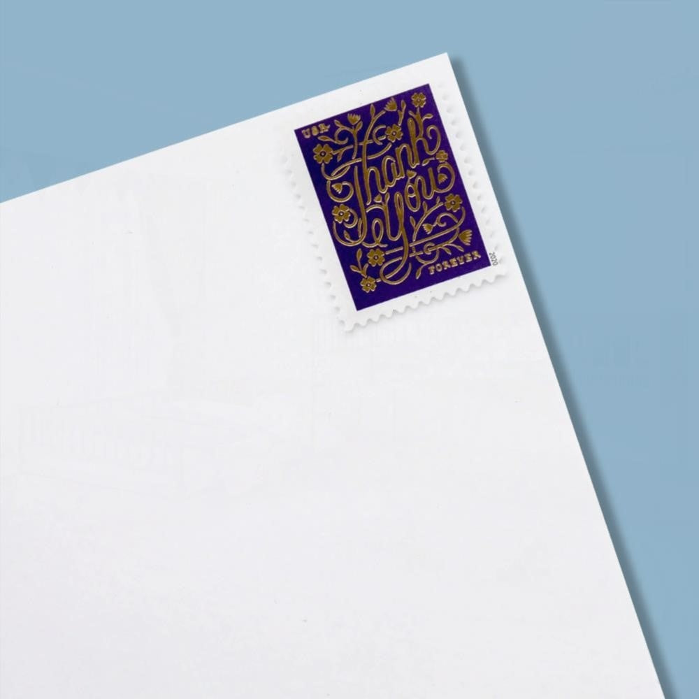 100Pcs 2020 USA Thank You Stamps Forever