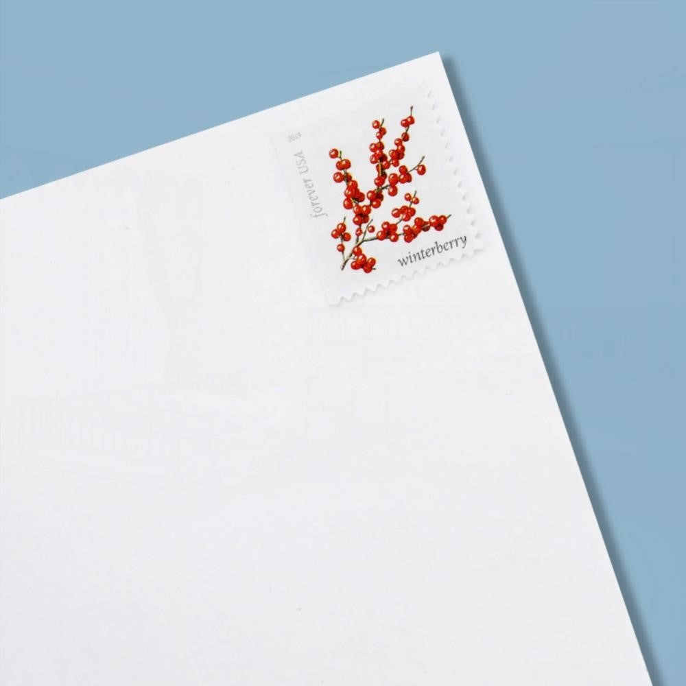 100Pcs 2019 US Winter Berries Forever Stamps