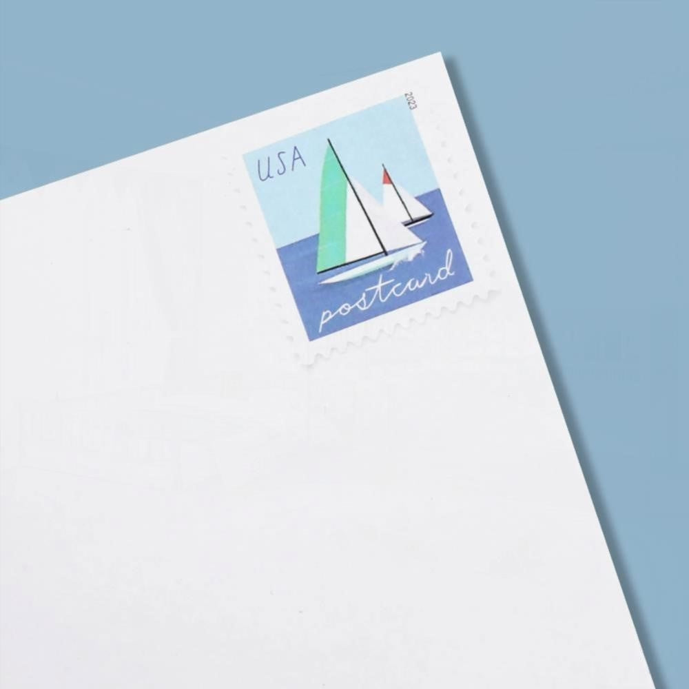 100Pcs 2023 US Sailboats Postcard Forever First-Class Postage Stamps