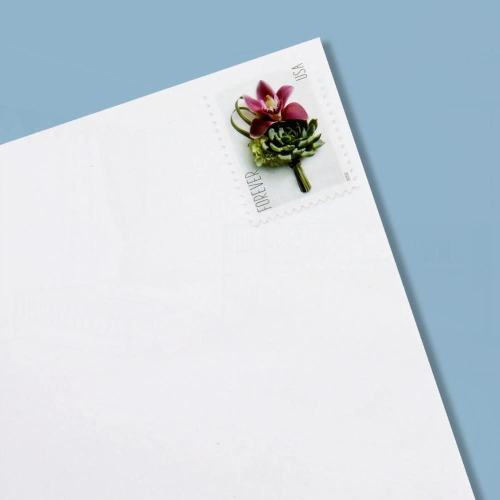 100Pcs 2020 U.S. Contemporary Boutonniere Forever Stamps