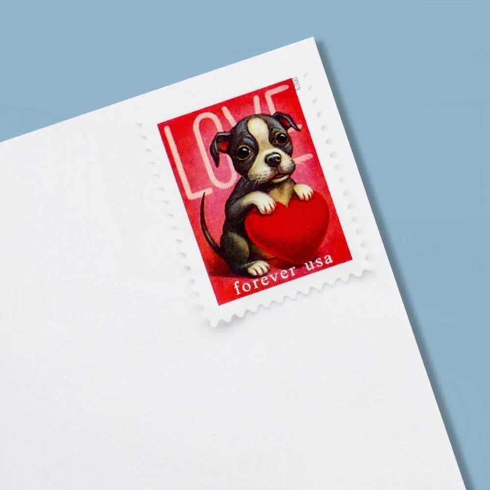 100Pcs 2023 First-Class Forever Stamps - Love: Kitten &amp; Puppy
