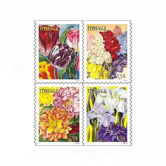 100Pcs 2016 US Botanical Art Forever First Class Postage Stamps