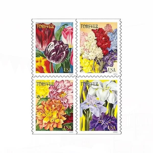 100Pcs 2016 US Botanical Art Forever First Class Postage Stamps