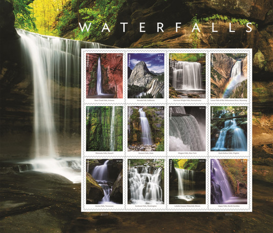 100Pcs 2023 Waterfalls Forever First Class Postage Stamps