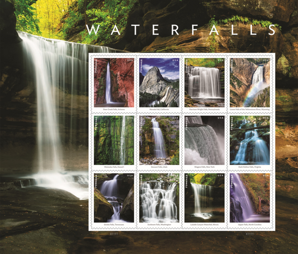 100Pcs 2023 Waterfalls Forever First Class Postage Stamps